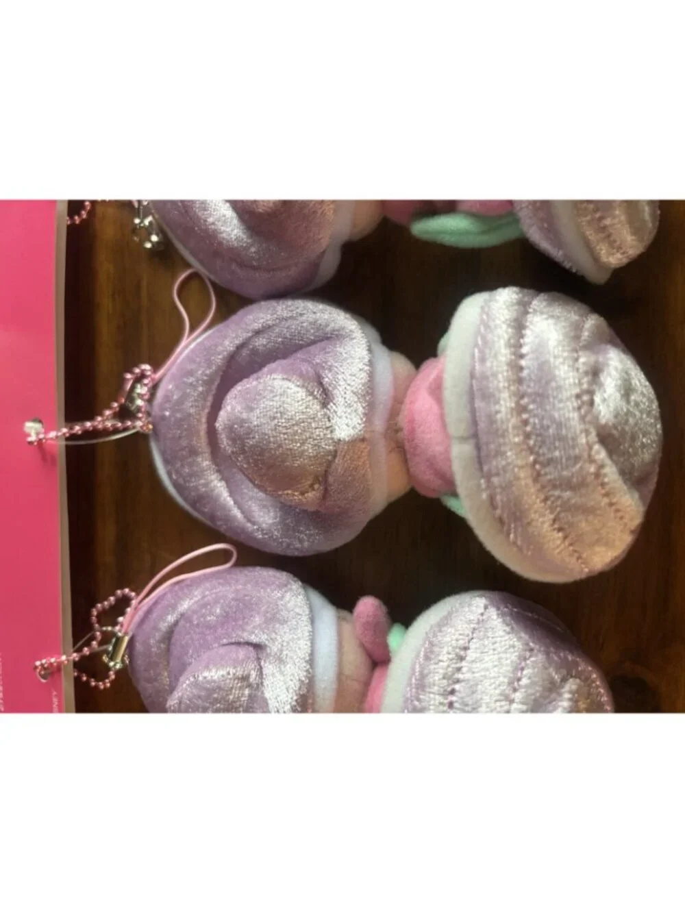 Set Of 3 Baby Oysters Disney Alice In Wonderland Plush Keychain Tokyo Disney
